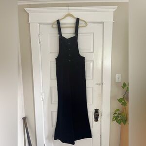 Black Corduroy Bootcut Overalls - Black Label Brand Size L